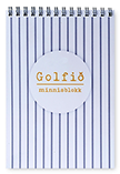 Golfið minnisbók, blá og gul