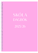 Skóladagbók, Tímalína, bleik